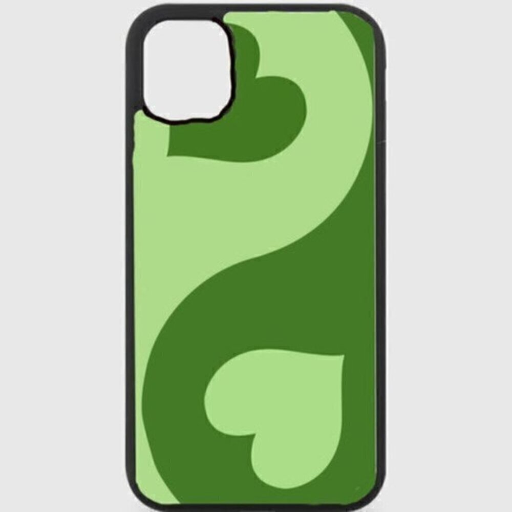 Green Hearts Yin Yang Phone Case